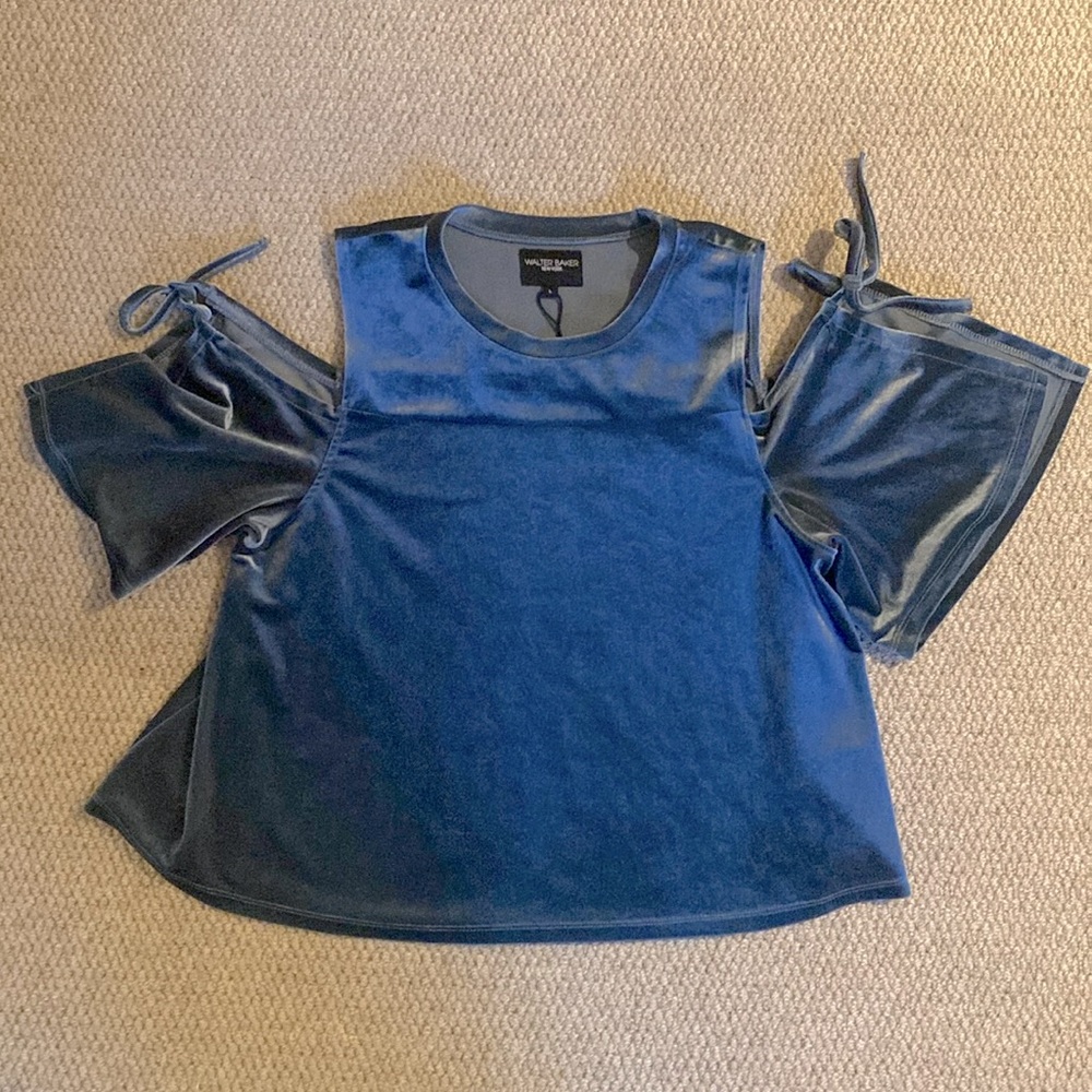 Walter Baker velvet cold shoulder top